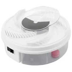 LOVELY Flugfälla, USB Automatisk flugfångare Rund Löstagbar elektrisk insektsfälla Vabelfälla Vit