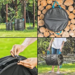 Lövbehållare för trädgården 172 liter