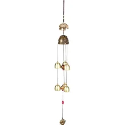 Lycka till Feng Shui Color Elephant Wind Chimes - Kinesisk heminredning