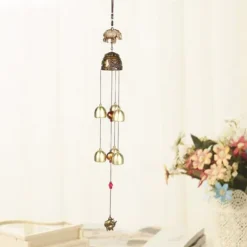 Lycka till Feng Shui Color Elephant Wind Chimes - Kinesisk heminredning