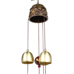 Lycka till Feng Shui Color Elephant Wind Chimes - Kinesisk heminredning