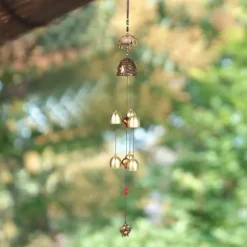 Lycka till Feng Shui Color Elephant Wind Chimes - Kinesisk heminredning