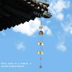 Lycka till Feng Shui Color Elephant Wind Chimes - Kinesisk heminredning