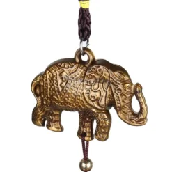Lycka till Feng Shui Color Elephant Wind Chimes - Kinesisk heminredning