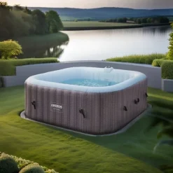 Lyxig uppblåsbar jacuzzi – 2-3 personer – Ø170 cm – 110 luftstrålar – vintersäker – inklusive tillbehör