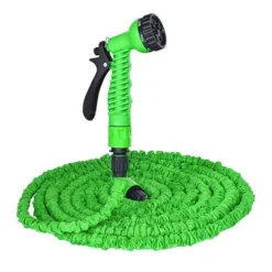 15m flexibel expanderande trädgårdsslang med munstycke/skumtank, standard 1/2" snabbkoppling, ingen dålig lukt, snabbare flöde