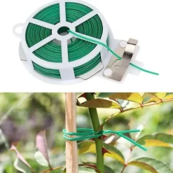 30m nylon trädgårdbindetråd, återanvändbar växtfixeringsrep med spole och skärare