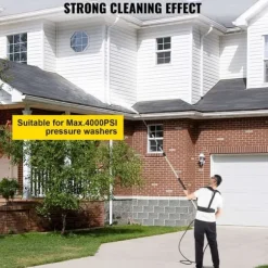 1,5-6m 4000PSI 9GPM högtryckstvätt teleskopisk förlängningsstav med 5 munstycken, för 3/8