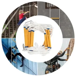 12M Repstege, Hög Lastkapacitet, Hållbart Brandsäkert Material, Bärbar Design