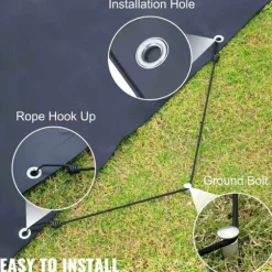 4m x 8m poolskydd, pool säkerhetsskydd, slitstarkt PVC-material, förbättrad säkerhet, skyddad mot skräp och löv, lätt att installera