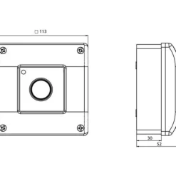 Manuell Brandutlösare Inbyggd OP1 Typ A, Glasbrott, 1 NO, 1 NF med Hammare