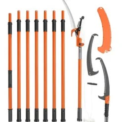 Manuell grensåg, 2,2-8,2 m teleskopisk, stålklinga, glasfiberhandtag