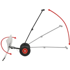 Manuell snöplog med hjul 100x44 cm