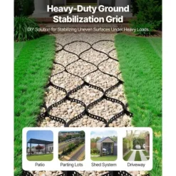 Markgaller 2-tums, Geocellgaller 16,4x6,5FT / 5000x1980mm, Perfekt för Grusstabilisering