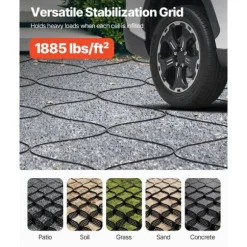 Markgaller 2-tums, Geocellgaller 16,4x6,5FT / 5000x1980mm, Perfekt för Grusstabilisering