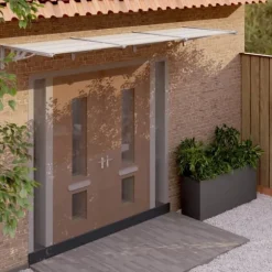 Markiser - Living Entrétak grå och transparent 358,5x90 cm polykarbonat