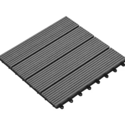 Markplattor 11 st WPC 1m2 30x30 cm grå