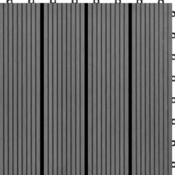 Markplattor 11 st WPC 1m2 30x30 cm grå