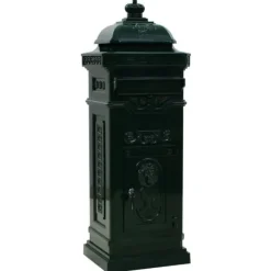 Markpostlåda vintage stil rostfri aluminium grön