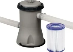 Mega Stor Inflaterbar Pool i Ratanlook med Filterpump, Stege & Skydd - Perfekt för Sommarunderhållning