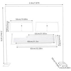 Metall bröllopsbåge, bakgrundsstativ, vit, storlek M, för trädgård, fotostudio och födelsedagsfester
