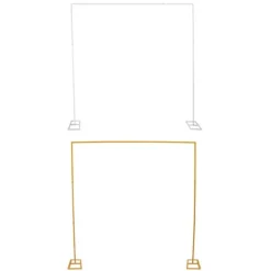 Metall bröllopsbåge, bakgrundsstativ, vit, storlek M, för trädgård, fotostudio och födelsedagsfester