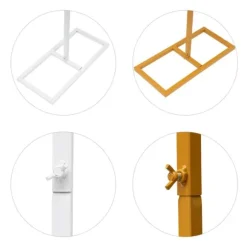 Metall bröllopsbåge, bakgrundsstativ, vit, storlek M, för trädgård, fotostudio och födelsedagsfester