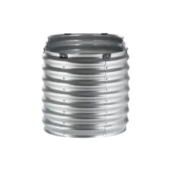 Metall Upphöjd Trädgårdssäng 4x2x2ft, Utomhus Galvaniserad Planteringslåda, Silverfärgad