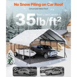 Metallcarport 20x20 fot, Utomhusgarage för båtar, Robust och Beständig