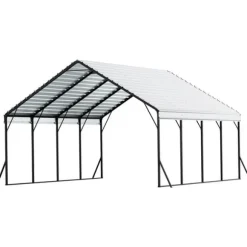 Metallcarport 20x20 fot, Utomhusgarage för båtar, Robust och Beständig