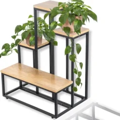 Metallstående blomställ för blommor, växter, krukor, industriell hylla 68