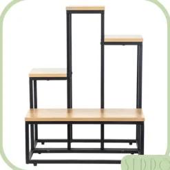 Metallstående blomställ för blommor, växter, krukor, industriell hylla 68