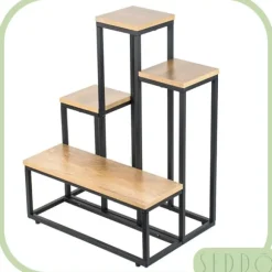 Metallstående blomställ för blommor, växter, krukor, industriell hylla 68