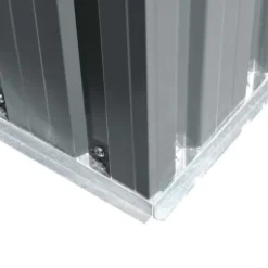 Metallträdgårdsbod för förvaring - Galvaniserad konstruktion | Färg: Grå | Storlek: Standard