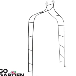 Metallträdgårdspergola för blommor, rosor, klätterväxter, stöd, båge, ankare, trädgård