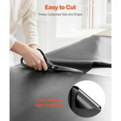 4Mil Plastfolierulle, 3x50 FT, Tungt Duty Polyeten, Svart