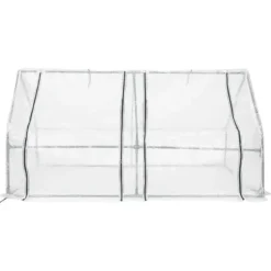 Mini växthus, kompakt design, rullfönster,Grön och Vit