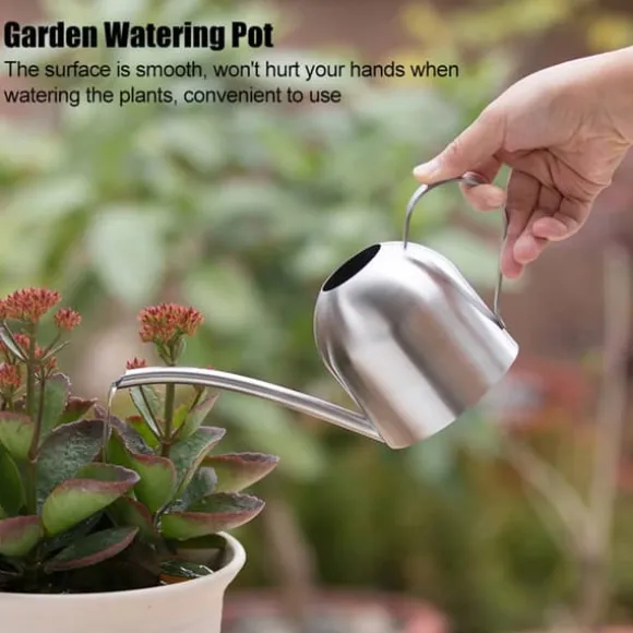 500ml rostfritt stål inomhus utomhus vattenkanna trädgård växt blomma lång pip vattenkanna