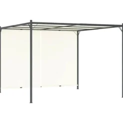 Mångsidig pergola med justerbart tak - Utomhusmöbel | Färg: Gräddvit | Storlek: 3x3 m