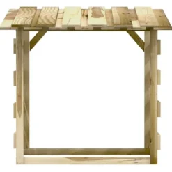 Mångsidig träpergola med tak - Dekoration för trädgård | Färg: Impregnerad furu | Storlek: 100x90x100 cm