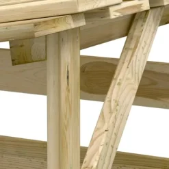 Mångsidig träpergola med tak - Dekoration för trädgård | Färg: Impregnerad furu | Storlek: 100x90x100 cm