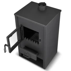 Mångsidig vedspis med vattenmantel - 15 kW, lämplig för öppna & slutna system