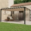 Modern paviljong med lamelltak 3x4 m | Färg: Taupe | Material: Tyg och aluminium