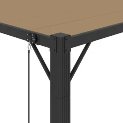 Modern paviljong med lamelltak 3x4 m | Färg: Taupe | Material: Tyg och aluminium
