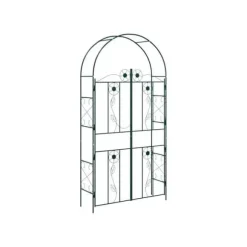 Modern trädgårdsbåge - vidaXL - Grön - 6.93 kg - Robust järn - Rektangulär design - Traditionell stil
