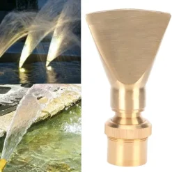 Mässing Smalt Fläktvattenfontänmunstycke Spruthuvud Justerbar Dammspridare G1 Utvändig Gänga