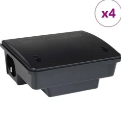 Musfällor 4 st svart 23x19x9,5 cm