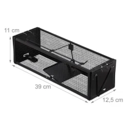 Mushälla, 11x39x12,5 cm, Svart, Järn