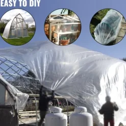 7,3Mx15,2Mx0,15MM polyeten växthusfilm, utmärkt styrka och seghet, UV-beständig, lång livslängd, lätt att göra-det-själv