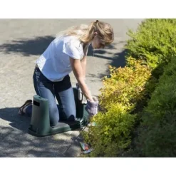 NATUR HDPE knäpall - 2 positioner: sittande och knäande - H 34 x 65,5 x 25 cm - Grön